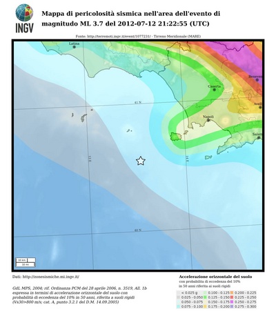 Mappa di pericolosità sismica