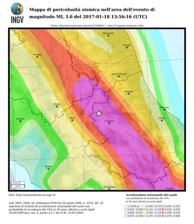 Seismic hazard map