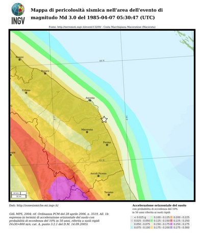 Seismic hazard map