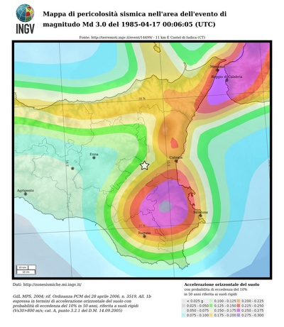 Seismic hazard map