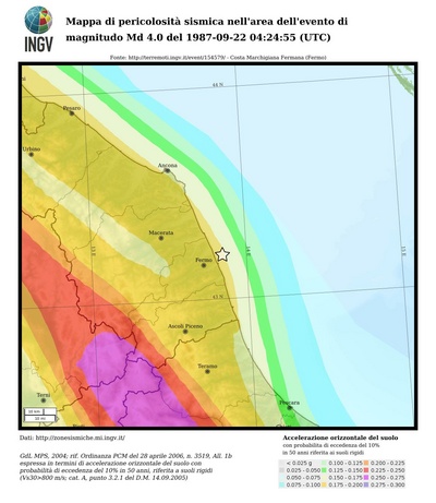 Seismic hazard map