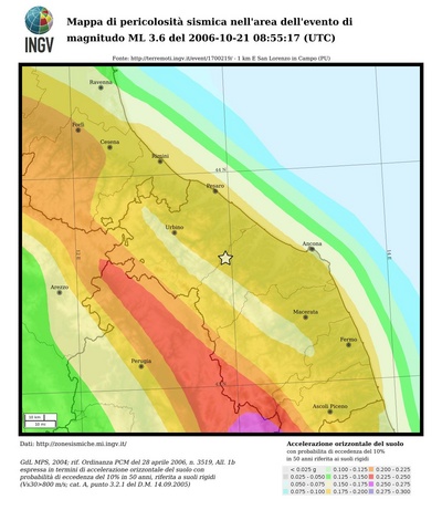 Seismic hazard map