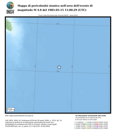 Mappa di pericolosità sismica