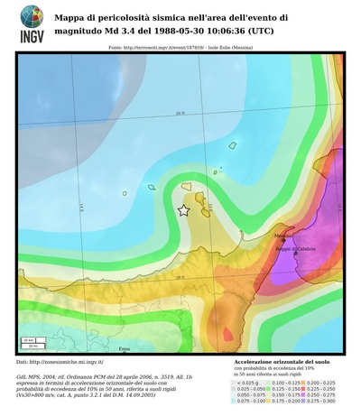 Mappa di pericolosità sismica