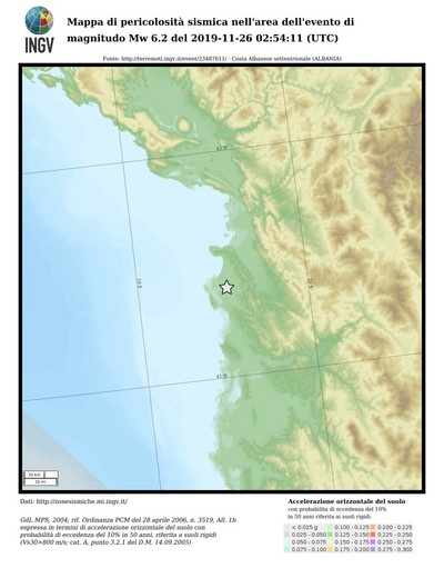 Mappa di pericolosità sismica