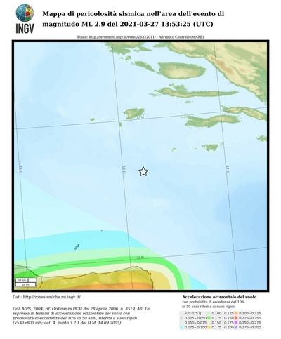 Mappa di pericolosità sismica