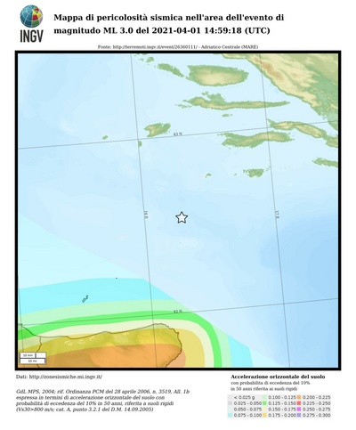 Mappa di pericolosità sismica