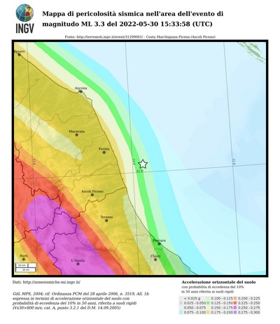 Mappa di pericolosità sismica