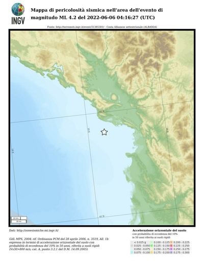 Mappa di pericolosità sismica