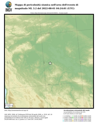 Mappa di pericolosità sismica