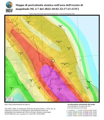 Mappa di pericolosità sismica