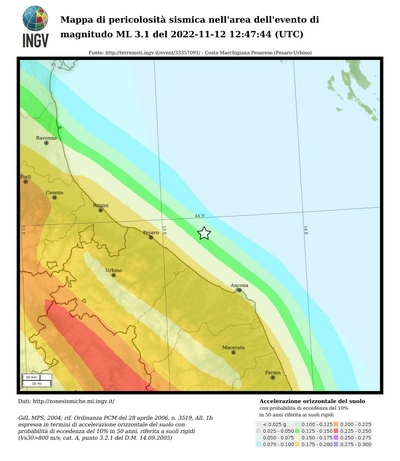 Mappa di pericolosità sismica