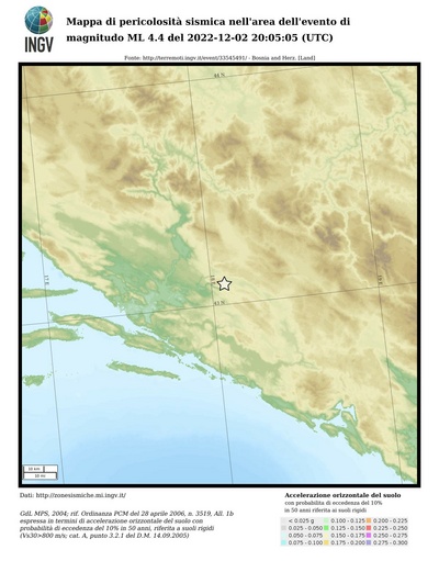 Mappa di pericolosità sismica