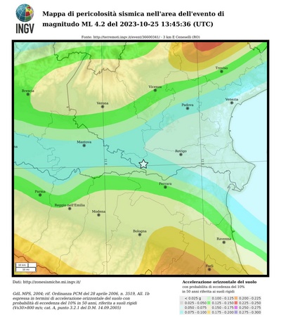 Mappa di pericolosità sismica