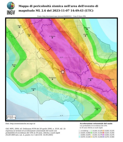 Seismic hazard map