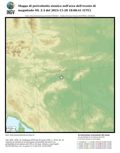 Mappa di pericolosità sismica