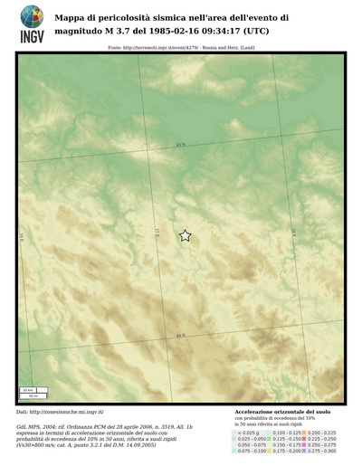 Mappa di pericolosità sismica