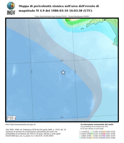 Mappa di pericolosità sismica