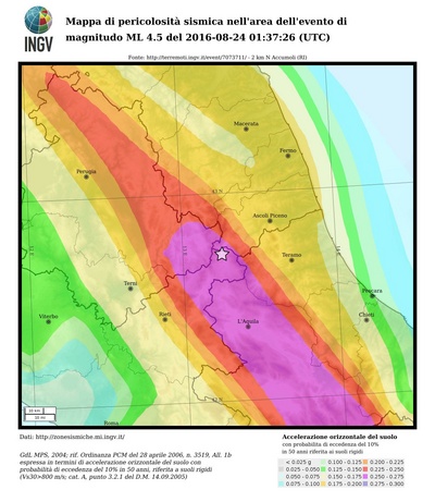 Seismic hazard map