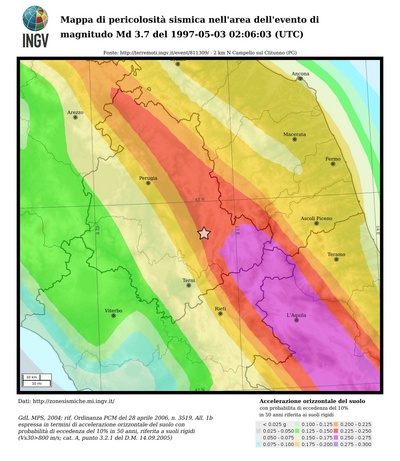 Seismic hazard map