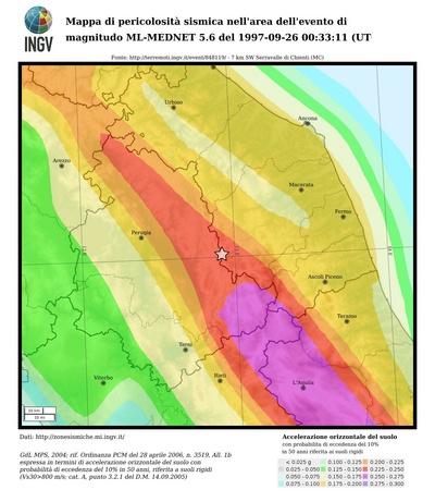 Mappa di pericolosità sismica