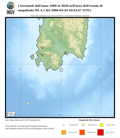 I terremoti dall'anno 1000 al 2019